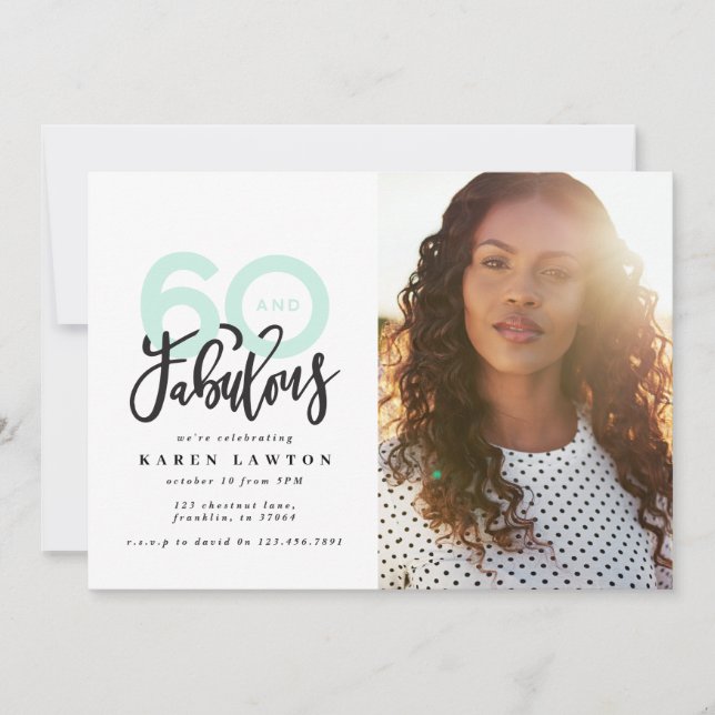 Hacer que 60 parezca una buena invitación para el  (Anverso)