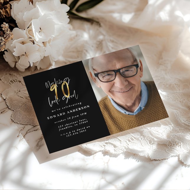 Hacer que 90 parezca una buena invitación para fot (Subido por el creador)