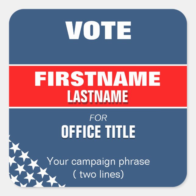 Hacer que su campaña sea Pegatina al cuadrado (Anverso)