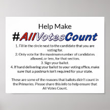 Hacer que todos los votos cuenten con Posters de c