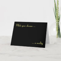 Hacer realidad tus sueños, tarjeta