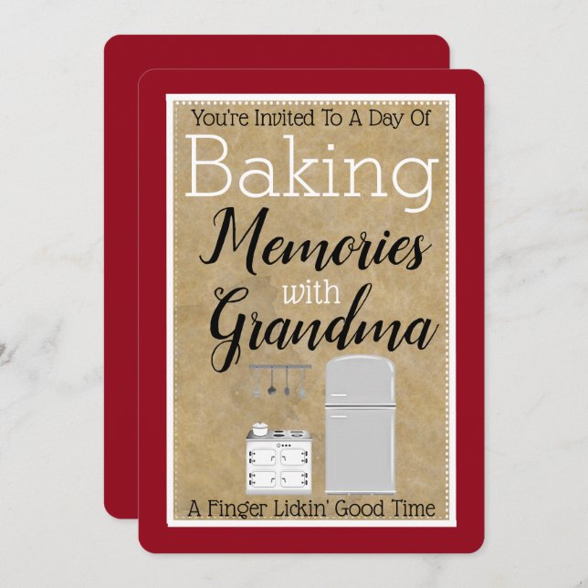 Hacer Recuerdos con la invitación de la abuela (Anverso / Reverso)