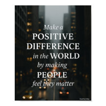 Hacer una diferencia positiva" arte mural Inspirad
