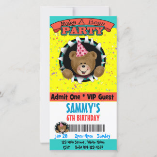 Hacer una invitación de fiesta de oso