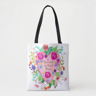 Haces Bolsas de Tote botánicas con flores de flor