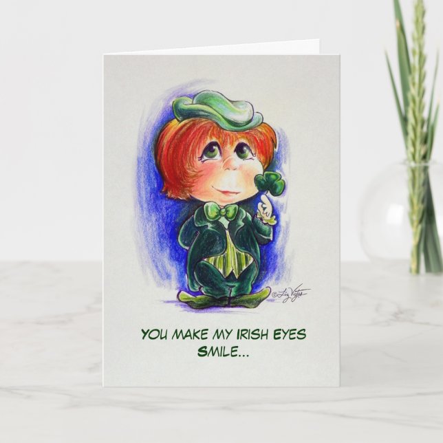 Haces Mi Sonrisa De Ojos Irlandeses - Tarjeta De S (Anverso)