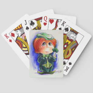 Haces que mis ojos irlandeses miren cartas de jueg