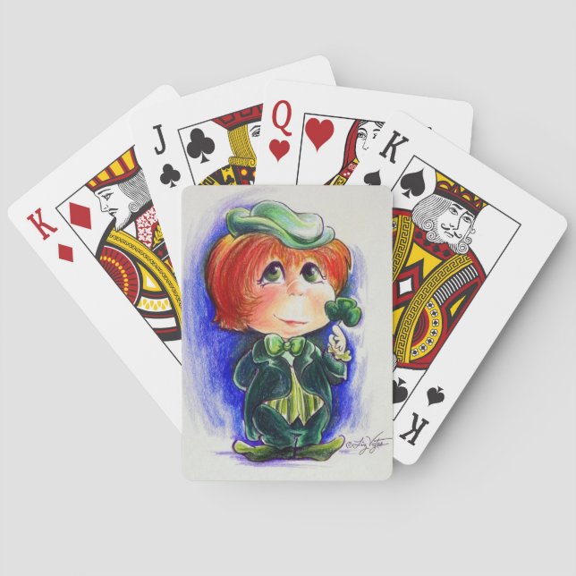 Haces que mis ojos irlandeses miren cartas de jueg (Reverso)