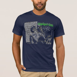Hacia fuera camiseta ahumada de la marina de