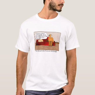 Hacia fuera con la camiseta del dibujo animado de
