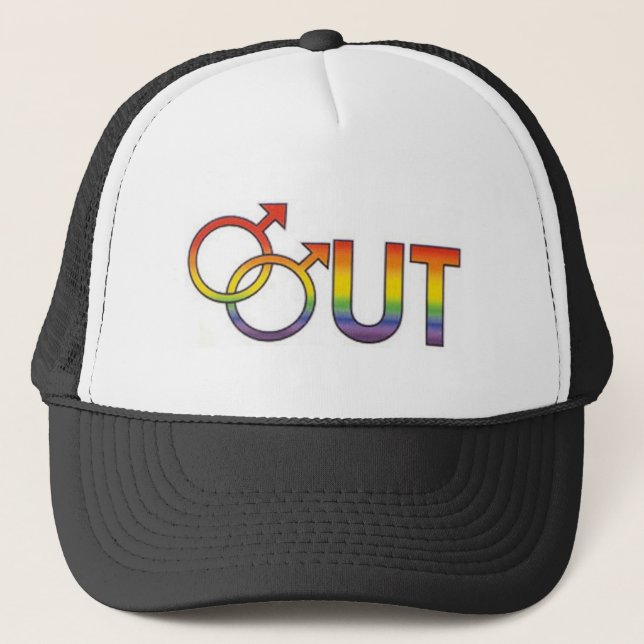 HACIA FUERA gay del gorra (Anverso)