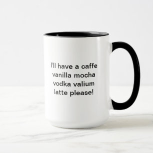 Hacia fuera subrayada taza de café