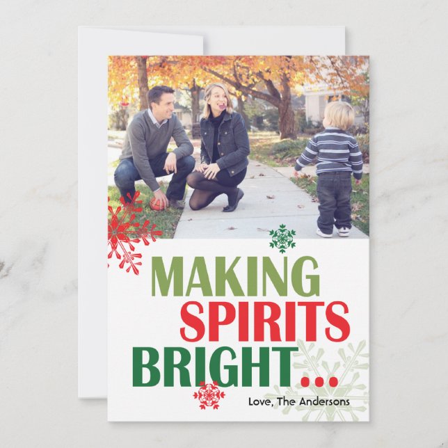 Haciendo bebidas espirituosas la tarjeta brillante (Anverso)
