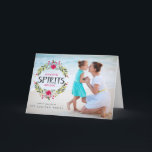 Haciendo bebidas espirituosas la tarjeta doblada<br><div class="desc">Haciendo bebidas espirituosas la tarjeta doblada foto brillante de la guirnalda 
 Diversión y tarjeta doblada día de fiesta festivo. Ofrece la guirnalda de la amapola del navidad.</div>