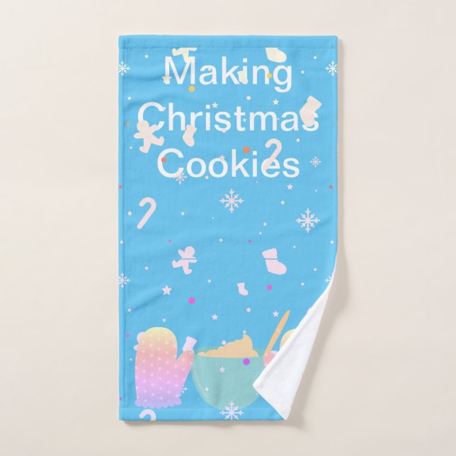 Haciendo cookies a los Navidades (Toalla de mano)