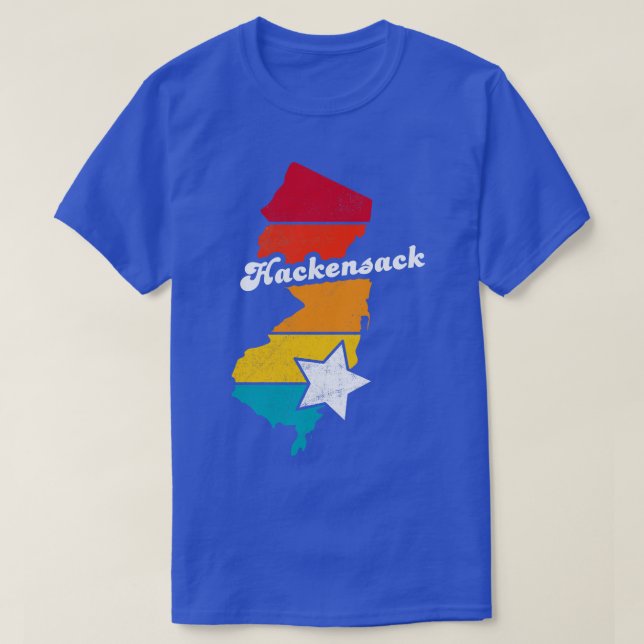 Hackensack New Jersey Vintage Distresres Souvenir (Diseño del anverso)