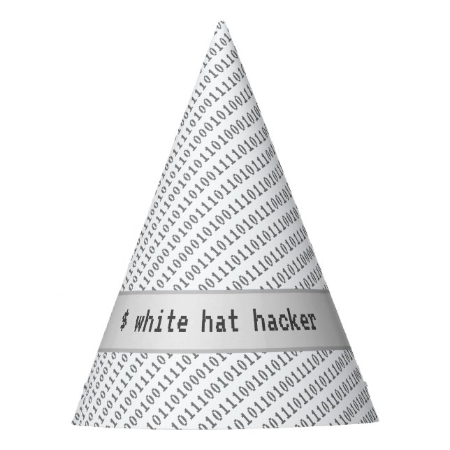 Hacker Gorra blanco para disfraz simple o Fiesta t (Anverso)