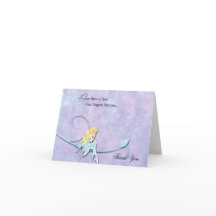 Hada Azul en Agradecimiento de Boda con Acuarela P