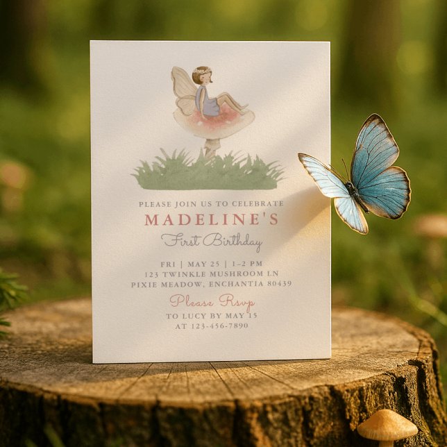 Hada boscosa encantada, invitación de cumpleaños (Subido por el creador)