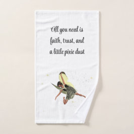 Hada chica Con Toalla De Mano Amarilla