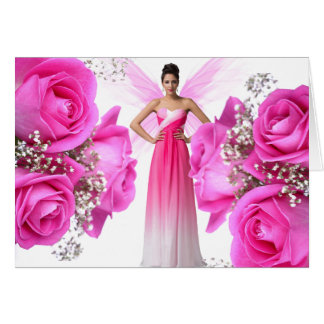 Hada color de rosa rosada