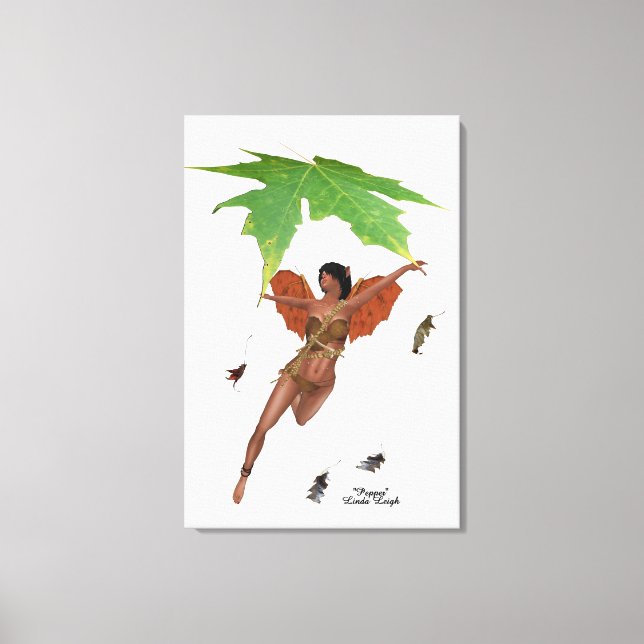 Hada Cuta Con Alas Marrones Tiradas Impresión De L (Anverso)