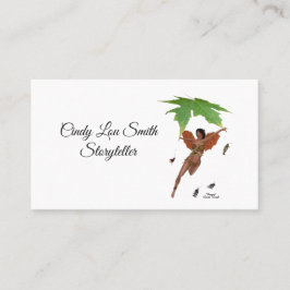 Hada Cuta Con Tarjeta De Negocios De Alas Marrones