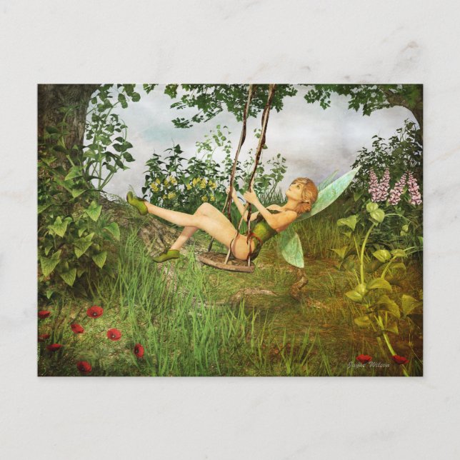 Hada de cosecha en una postal de cosecha (Anverso)