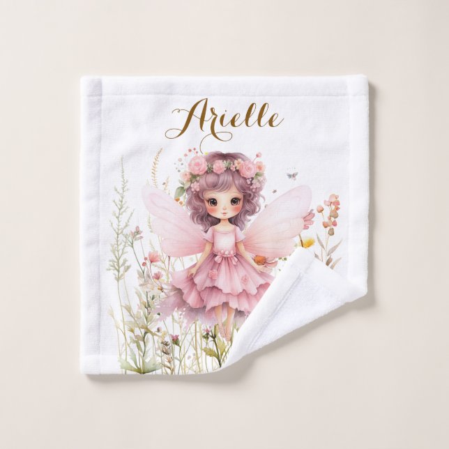 hada de fantasía flor silvestre pastel (Toallita)