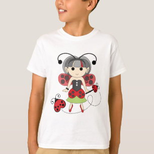 Hada de la mariquita y camiseta linda del insecto
