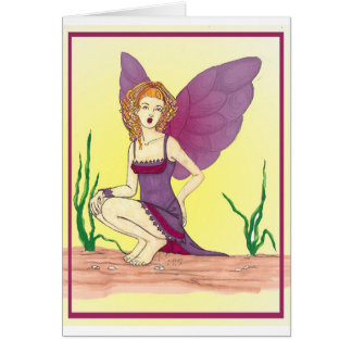 hada de la moda con púrpura y el vestido de