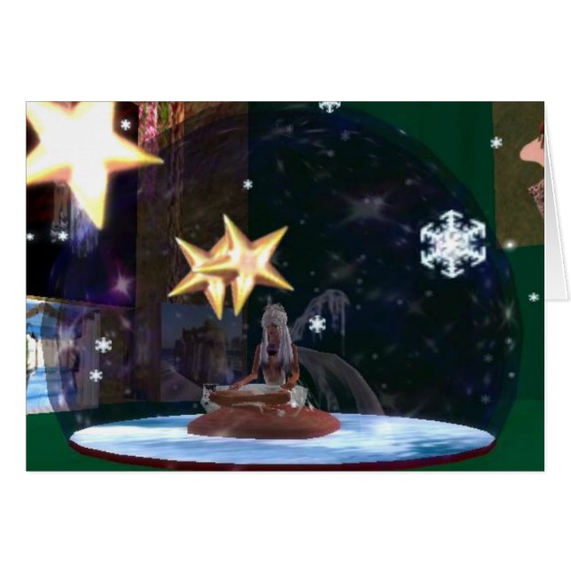 Hada de la nieve en un globo de la nieve (Anverso (Horizontal))