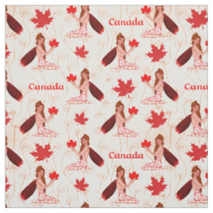 Hada de Mapleleaf canadiense sobre tela ligera