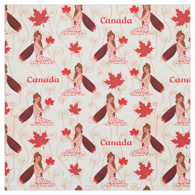 Hada de Mapleleaf canadiense sobre tela ligera (Retal)
