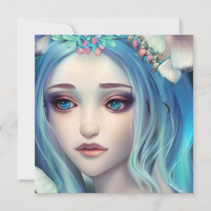 Hada de pelo azul Arte de fantasía
