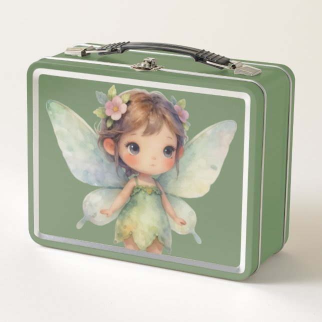 Hada del Bosque Encantado: Sprite verde pastel (Anverso)