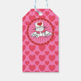 "Hada del corazón"© Etiqueta de regalo de cumpleañ