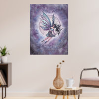 Hada del vuelo a la luz de la luna y arte de fanta