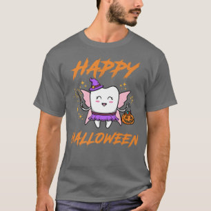 Hada Diente Cuta Dice Feliz Halloween Camiseta