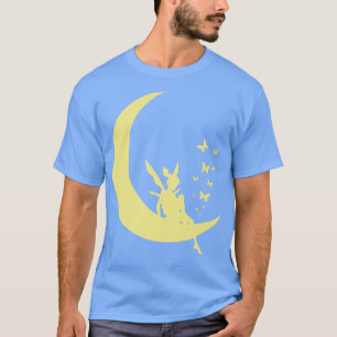 Hada en la luna con mariposas camiseta