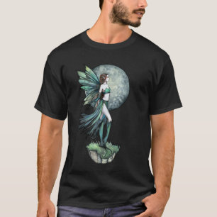 Hada verde gótica y camiseta de luna llena