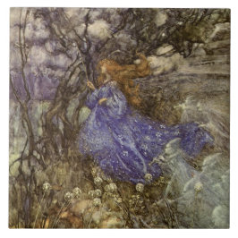 Hada y Sprites del arbolado del vintage 6" teja