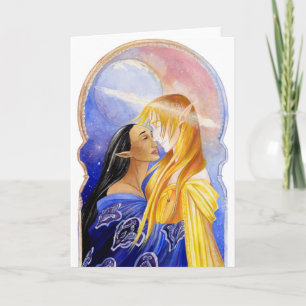 Hadara y la tarjeta de felicitación de rey Blank