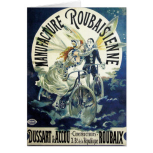 Hadas Art Nouveau Vintage, Pierrot en Bicicleta Lu