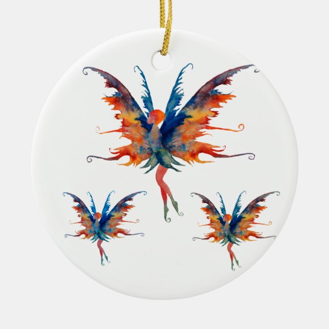 Hadas con alas Decoración cerámica (Frente)