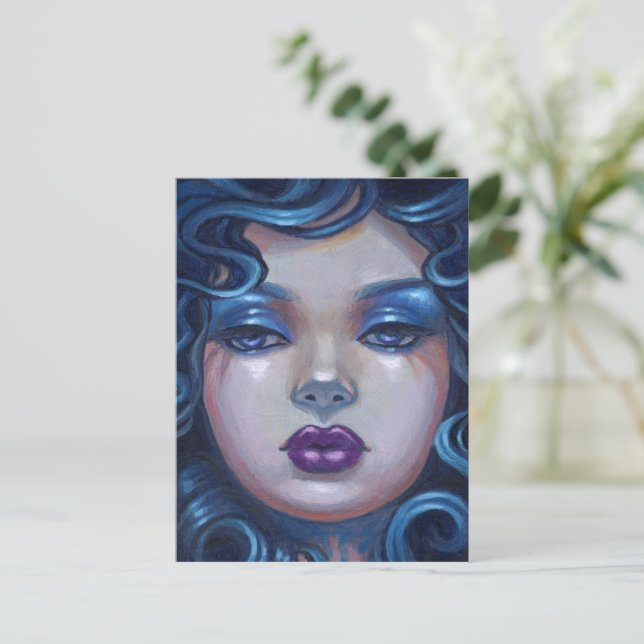Hadas de fantasía, postal (Anverso de pie)