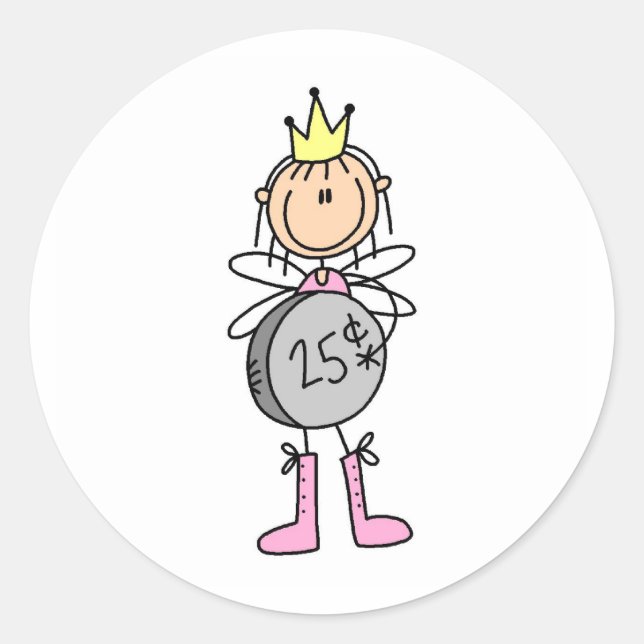 Hadas Dientes Que Dan Un Pegatina De Cambio (Anverso)