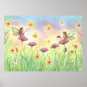 Hadas Hermanas en Póster de Jardín