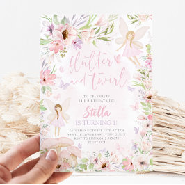 Hadas Invitación al primer cumpleaños Flutter & Tw