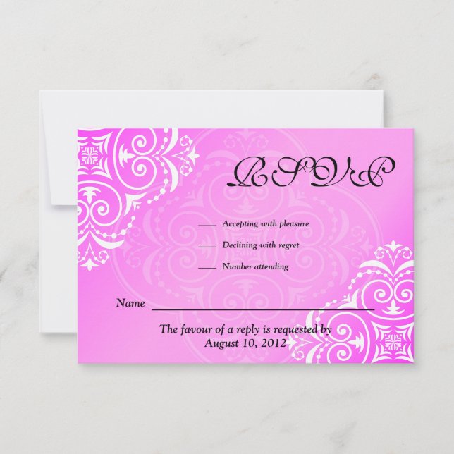 Hadassah personalizado Bat Mitzvah Invitación RSVP (Anverso)